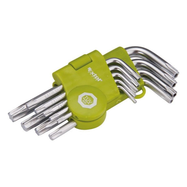 Extol 66010 torx kulcs klt Cr40 T10-T50 rövid TÜV/GS termék fő termékképe