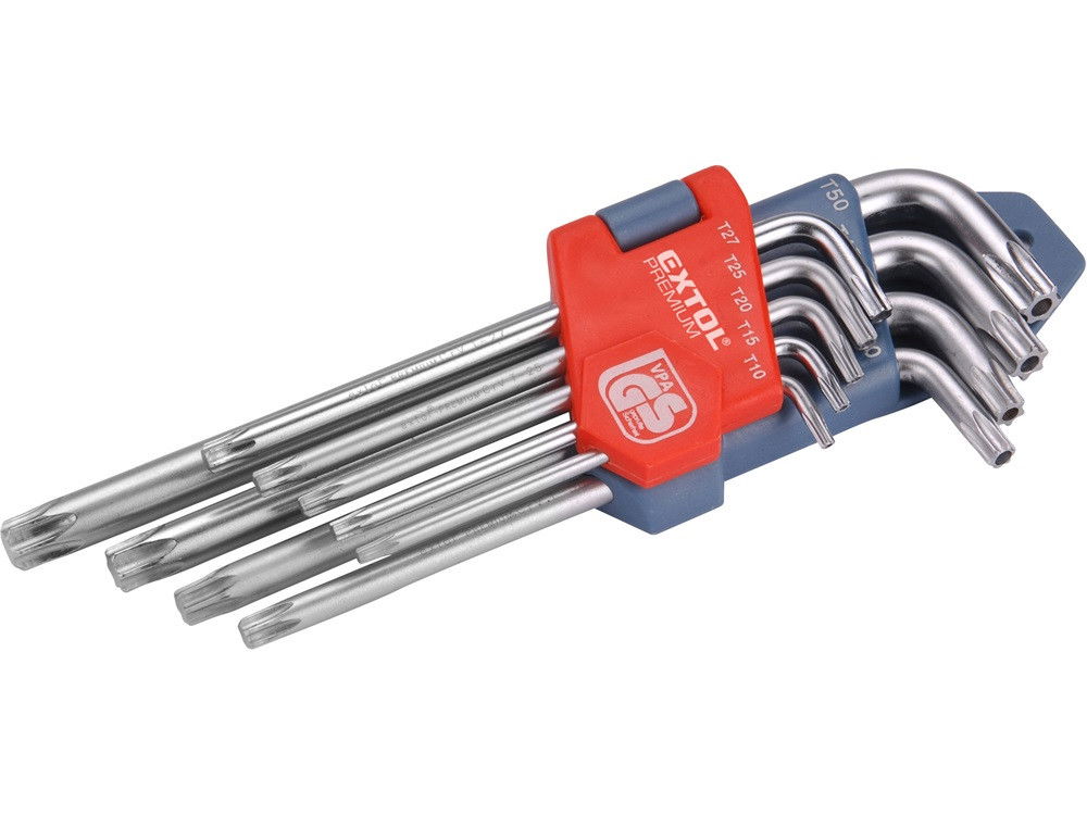 Extol 6601 torx kulcs klt T10-T50 CV rövid szár termék fő termékképe