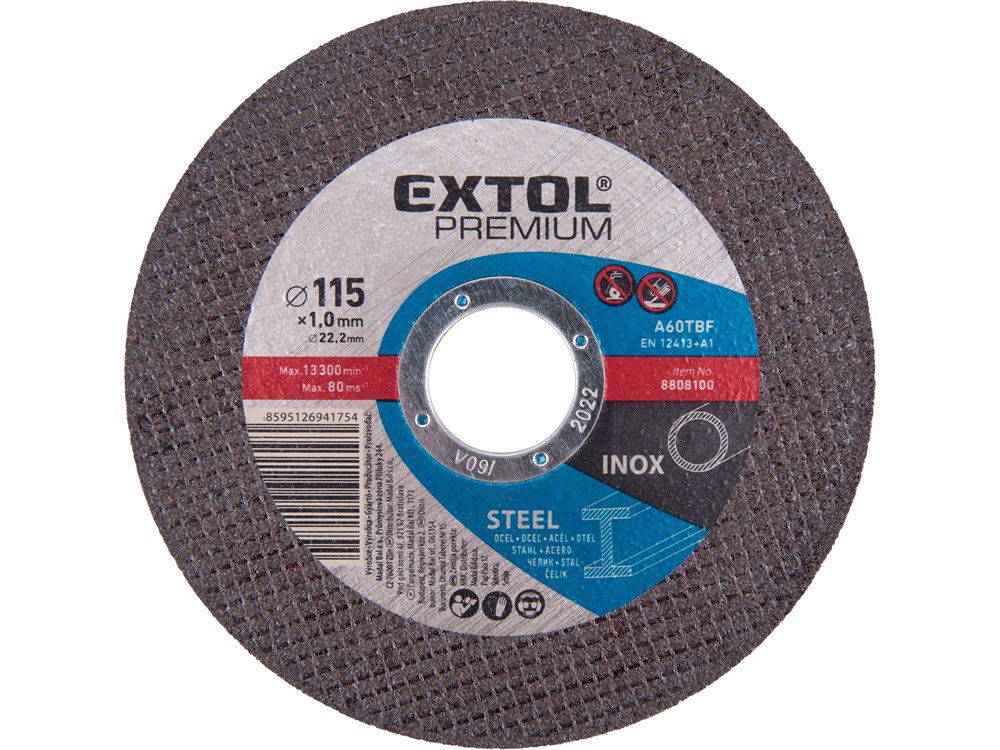 Extol 8808100 vágókorong acélra, rozsdamentes acélra kék 115mm termék fő termékképe