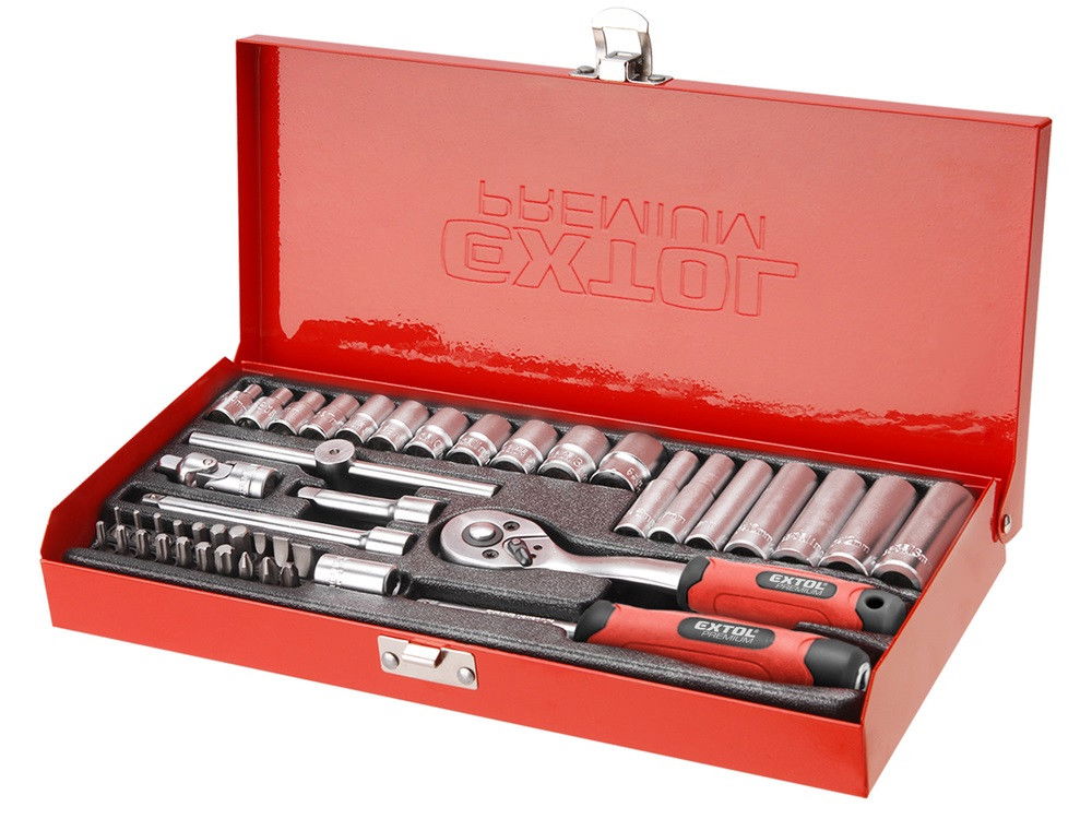 Extol 8818360 dugókulcs klt CV 1/4" termék fő termékképe