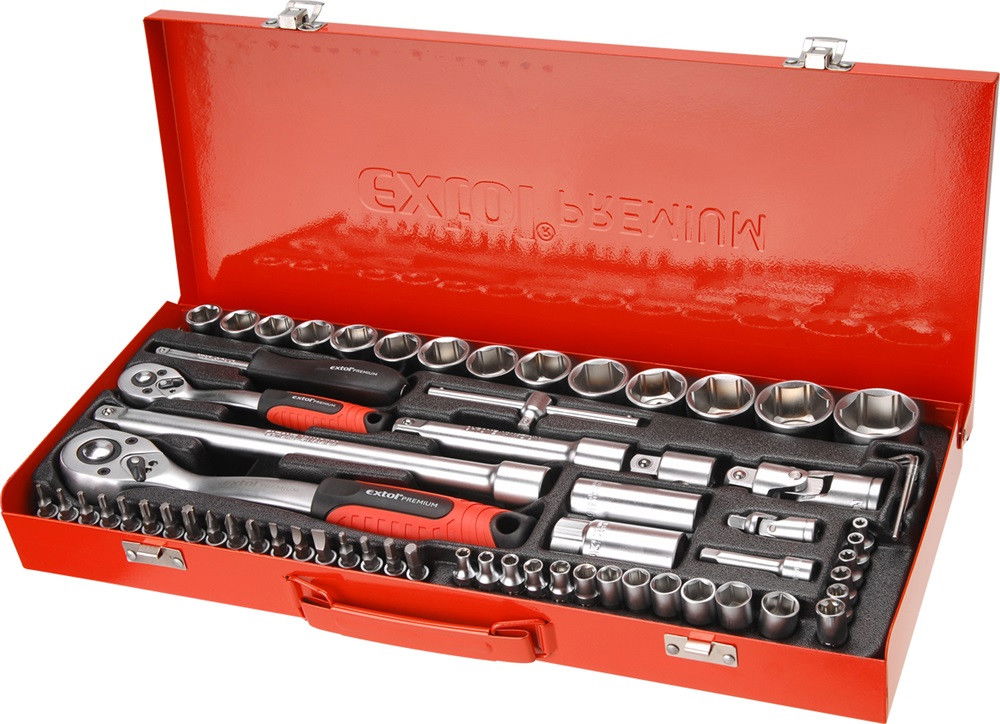Extol 8818370 dugókulcs és bit klt CV 1/4" és 1/2" termék fő termékképe