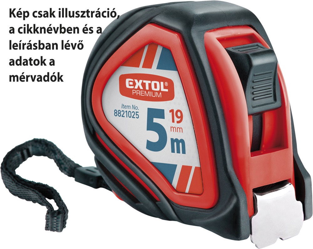Extol 8821025 mérőszalag 1 stoppos 5m termék fő termékképe