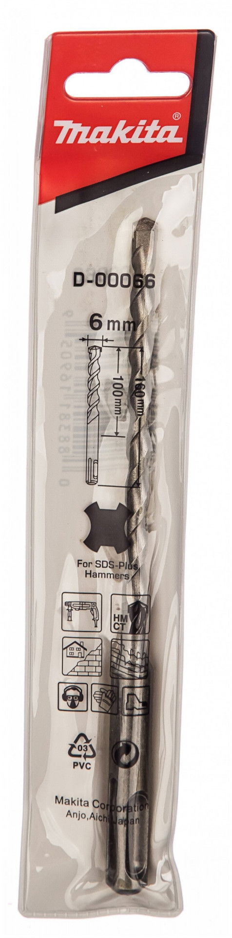 Makita D-00066 SDS-Plus standard fúrószár 6x160mm termék fő termékképe