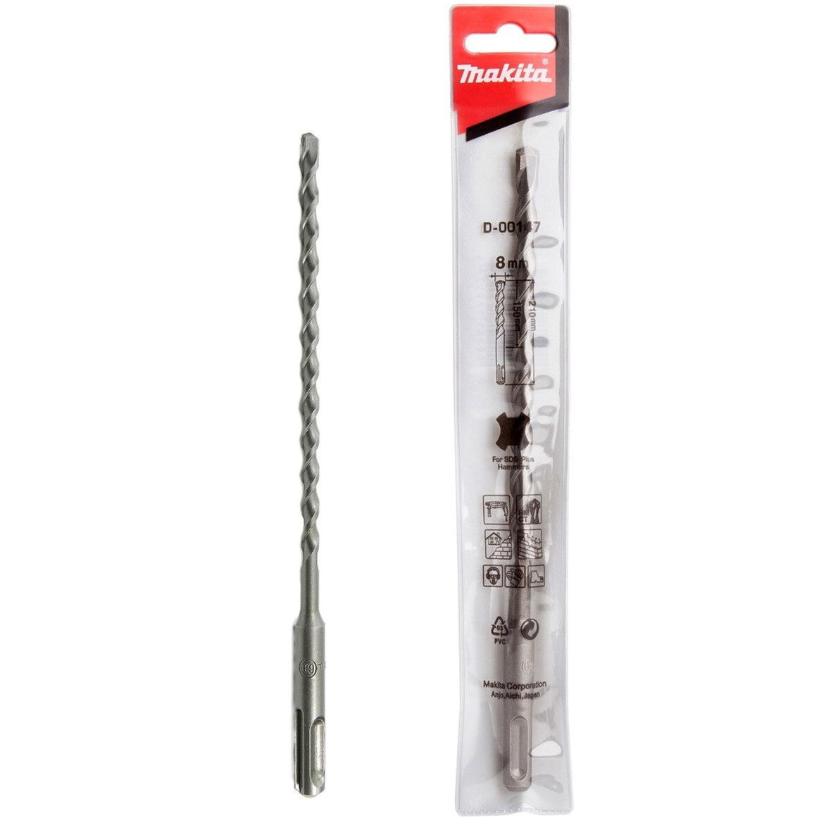 Makita D-00147 SDS-Plus standard fúrószár 8x210mm termék fő termékképe