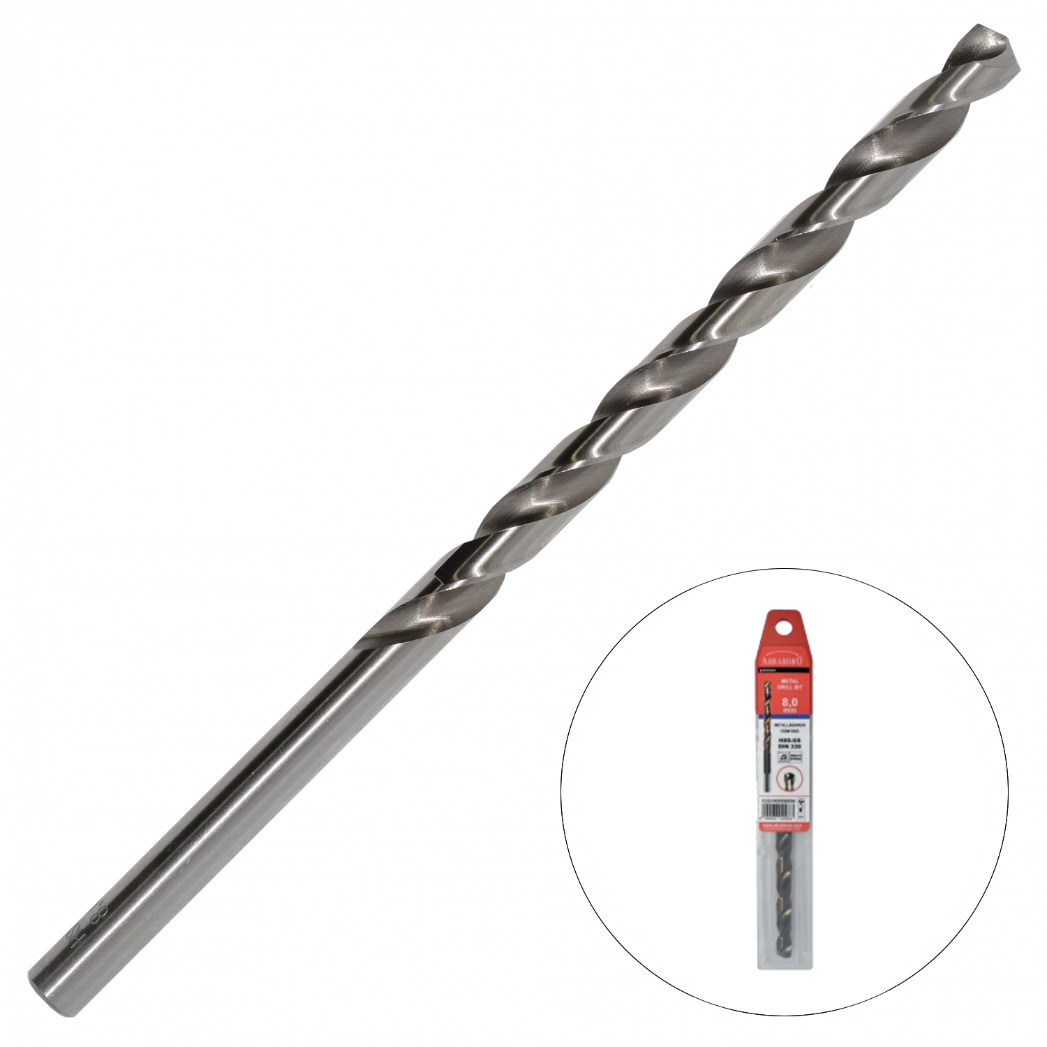 Abraboro 10 x 184 / 121 mm HSS-GS hosszú hengeres szárú fémcsigafúró, EV-Pack termék fő termékképe