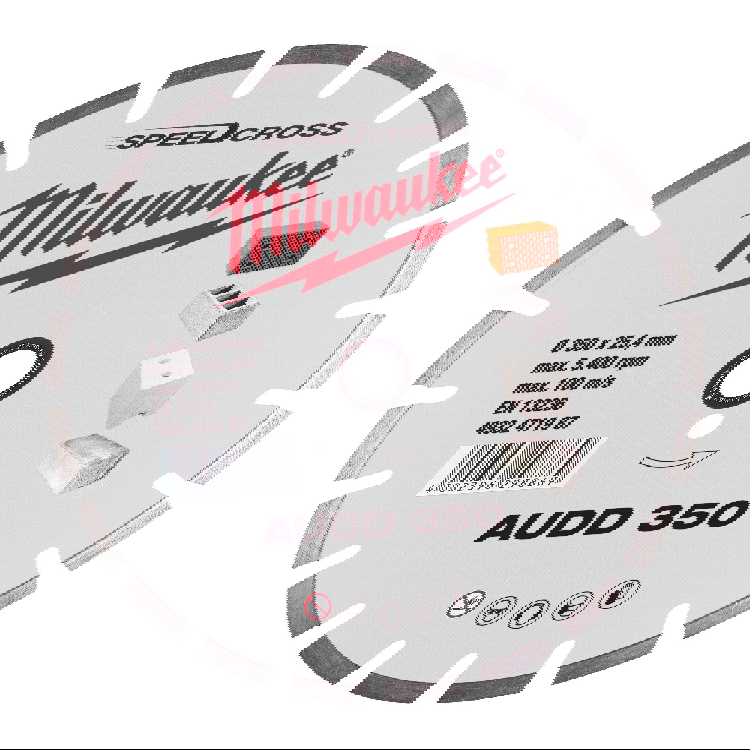 Milwaukee Speedcross AUDD gyémánt vágótárcsa, Ø350 mm termék fő termékképe