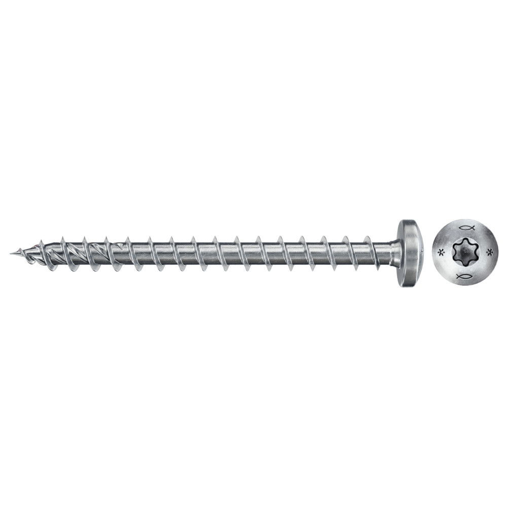 Fischer FPF II PTF 6.0 x 60 BC 50 lencsefejű, kékre horganyzott, végigmenetes forgácslapcsavar TX behajtással, 50 db/csomag termék fő termékképe