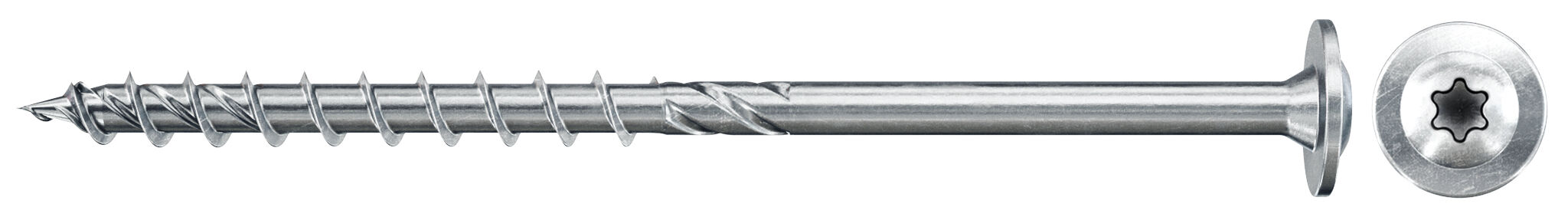 Fischer PowerFast FPF II WTP 6.0 x 180 BC 100 lapos fejű, kékre horganyzott részmenetes forgácslapcsavar TX behajtással, 100 db/csomag termék fő termékképe